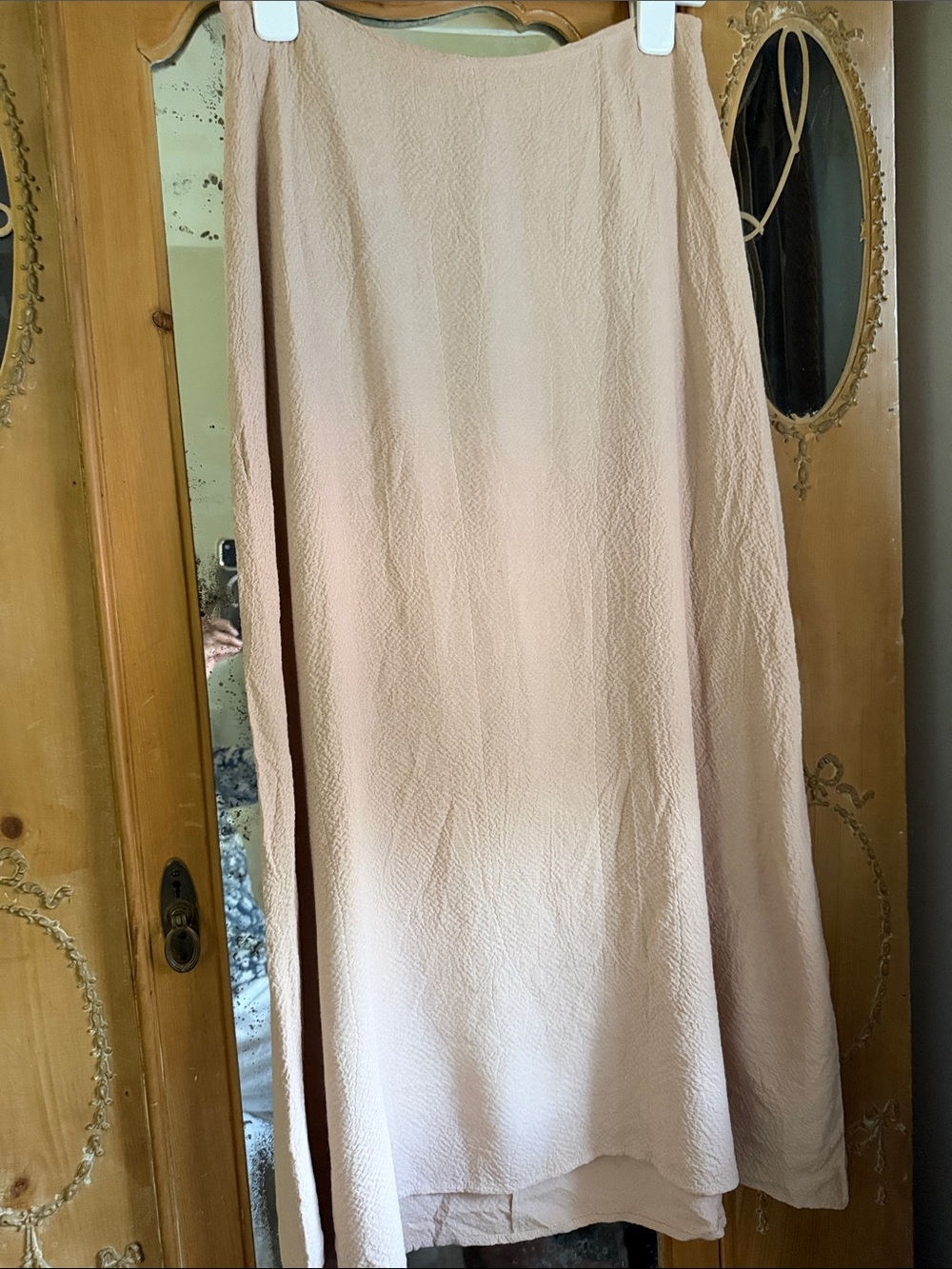 Women's Maxi Skirt in Light Blush Pink